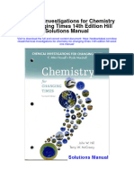 Instant Download Chemical Investigations For Chemistry For Changing Times 14th Edition Hill Solutions Manual PDF Full Chapter