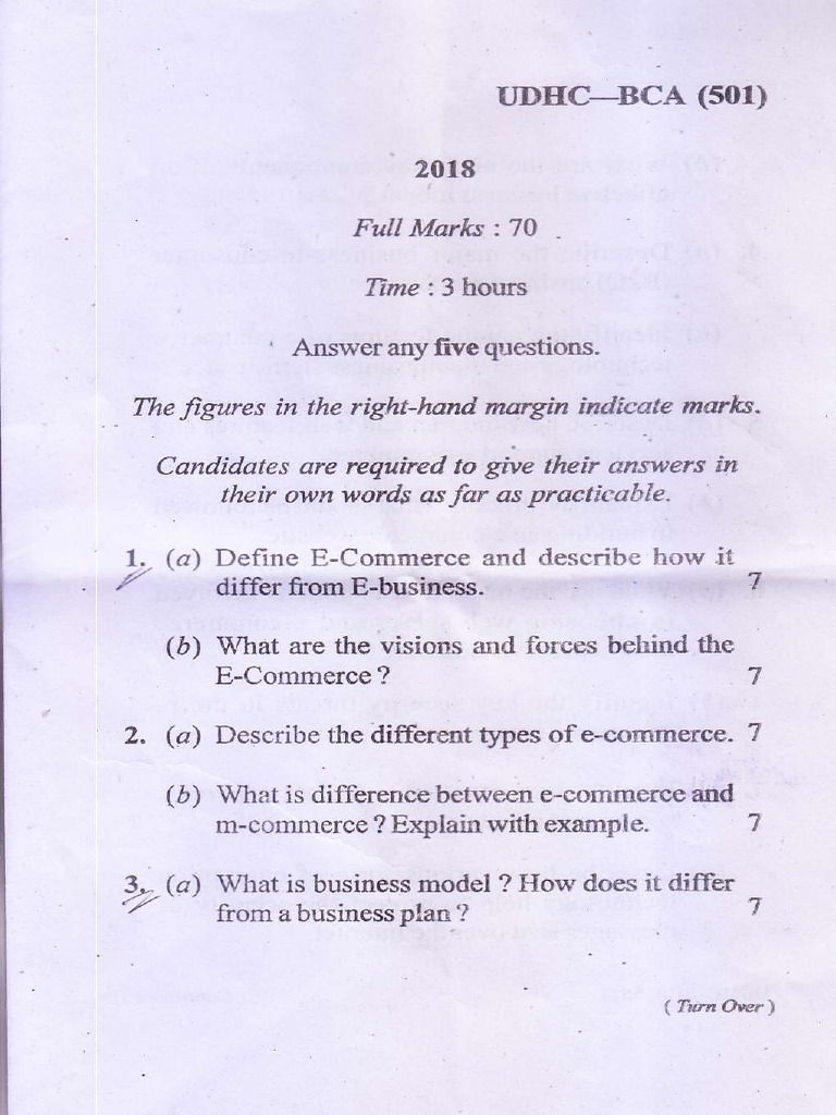 E-Commerce Exam Questions and Topics | PDF | E Commerce | World Wide Web