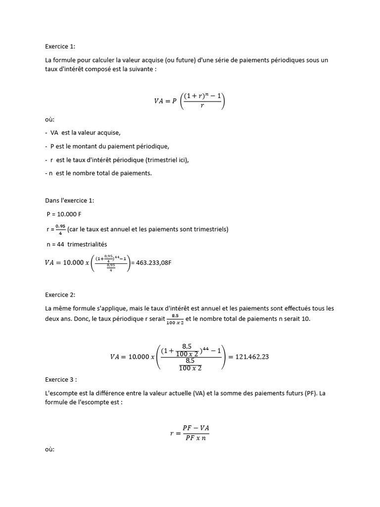 Math Fin | PDF | Demande de monnaie | Macroéconomie