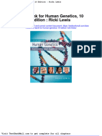 Full Download Test Bank For Human Genetics 10 Edition Ricki Lewis PDF Full Chapter