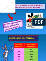 Possessive Adjectives Novo