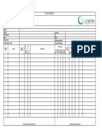 Field Bore Log Standard Sheet