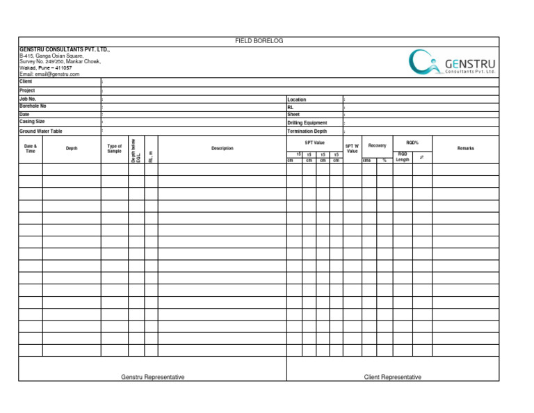 field-bore-log-standard-sheet-pdf