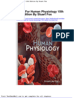 Full Download Test Bank For Human Physiology 15th Edition by Stuart Fox PDF Full Chapter