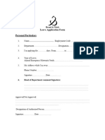 Leave Application Form