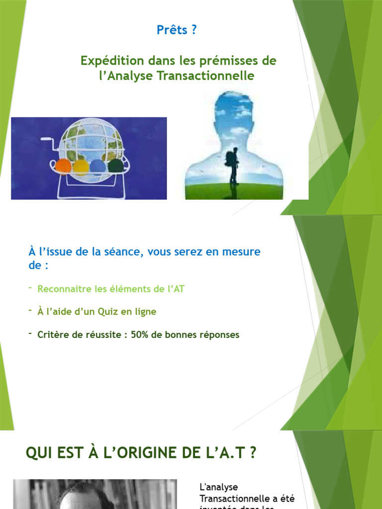 Introduction à l'Analyse Transactionnelle | PDF | Psychologie | Concept ...