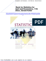 Full Download Test Bank For Statistics For Management and Economics 11th Edition Gerald Keller PDF Full Chapter