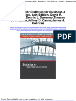 Full Download Test Bank For Statistics For Business Economics 13th Edition David R Andersondennis J Sweeneythomas A Williamsjeffrey D Cammjames J Cochran PDF Full Chapter
