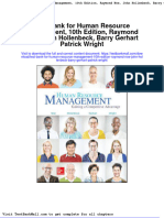 Full Download Test Bank For Human Resource Management 10th Edition Raymond Noe John Hollenbeck Barry Gerhart Patrick Wright PDF Full Chapter