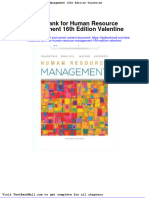 Full Download Test Bank For Human Resource Management 16th Edition Valentine PDF Full Chapter