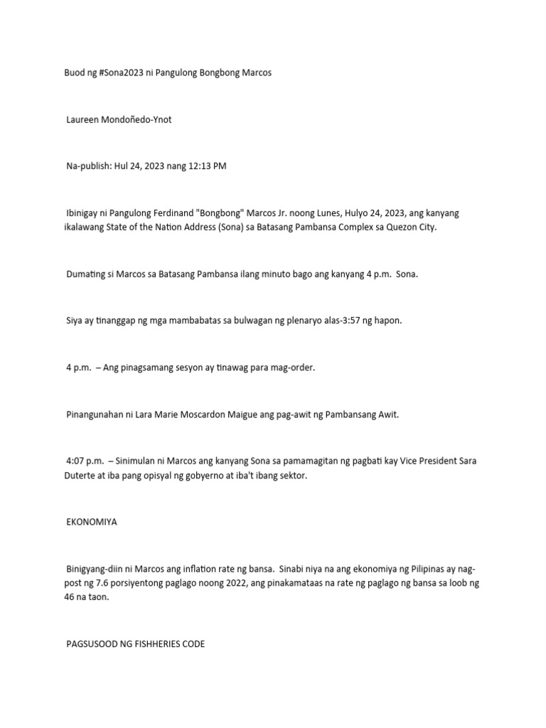 SONA | PDF