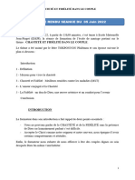 13ème Séance Chasteté VF - Compte Rendu Ecole de Mariage 05-06-2022