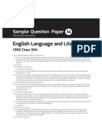 2023 CBSE Sample Paper 14 English Language Literature Class 10