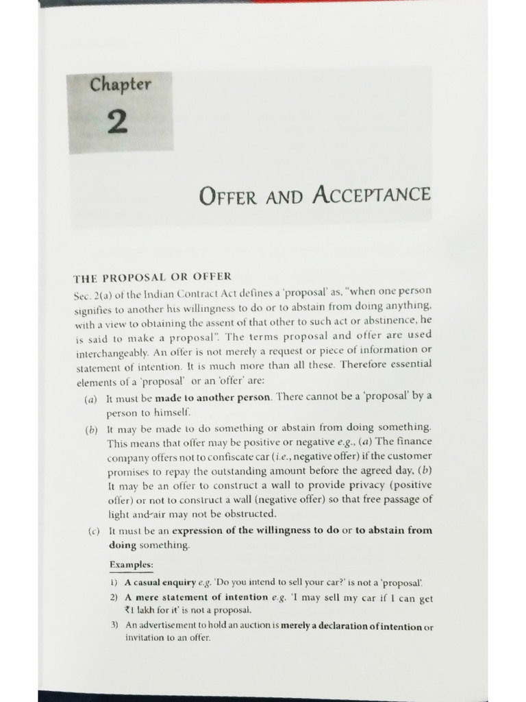 CH 2 - Offer and Acceptance | PDF