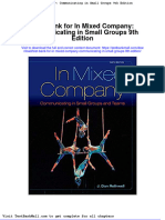 Full Download Test Bank For in Mixed Company Communicating in Small Groups 9th Edition PDF Full Chapter