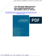 Full Download Test Bank For Strategic Management Formulation Implementation and Control 12th Edition John A Pearce PDF Full Chapter