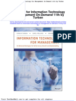 Full Download Test Bank For Information Technology For Management On Demand 11th by Turban PDF Full Chapter