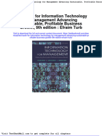 Test Bank For Information Technology For Management Advancing Sustainable, Profitable Business Growth, 9th Edition: Efraim Turb