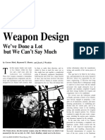 Weapon Design: We've Done A Lot But We Can't Say Much