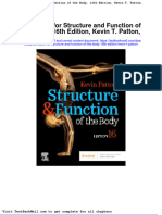 Full Download Test Bank For Structure and Function of The Body 16th Edition Kevin T Patton PDF Full Chapter