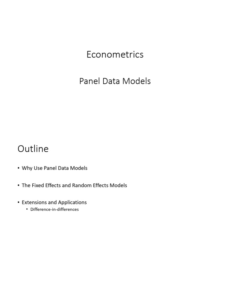 Panel data models pdf fixed effects model econometrics