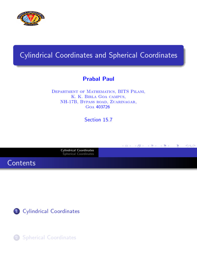 Lec 33 triple integrals in cylindrical and spherical coordinates