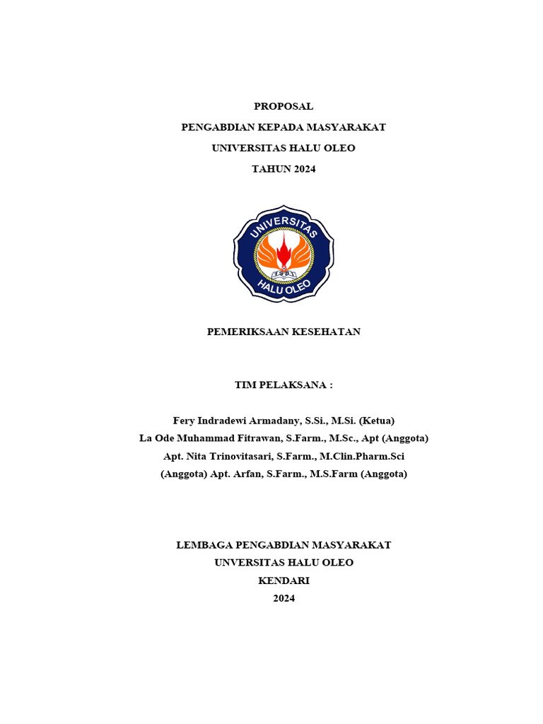 Pemeriksaan Kesehatan Desa Ulu Sawa 2024 | PDF