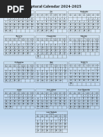 Calendar 2024 2025 English