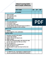 Clinical Learning Guide Blood Sample Withdrawal: Sites