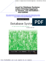 Full Download Solution Manual For Database Systems An Application Oriented Approach Introductory Version 2 e 2nd Edition 0321228383 PDF Full Chapter