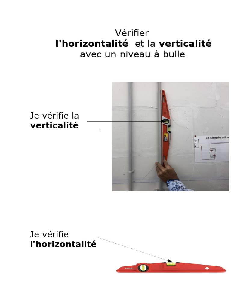 Utilisation du niveau à bulle | PDF