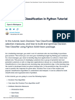 Python Decision Tree Classification