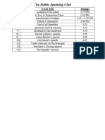 Finals Timings