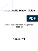 Class 6 - Revision Assignment 2022 23