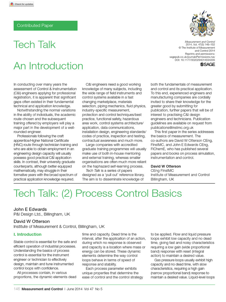 Process Control Basics for Engineers | PDF | Control Theory ...