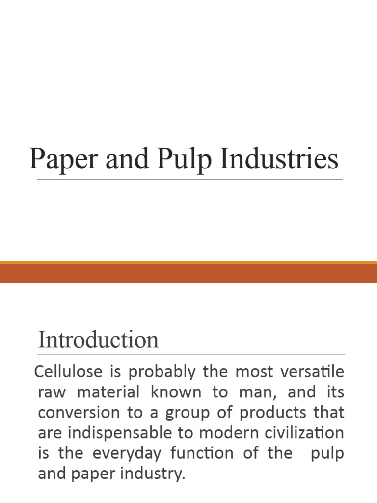 Pulp Processing Chemicals Overview | PDF | Pulp (Paper) | Paper