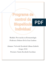 Programa de Control de Biopelícula Bucal Individual