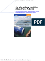 Full Download Test Bank For International Logistics 3rd Edition Pierre A David PDF Full Chapter