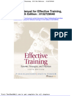 Full Download Solution Manual For Effective Training 5 e 5th Edition 0132729040 PDF Full Chapter