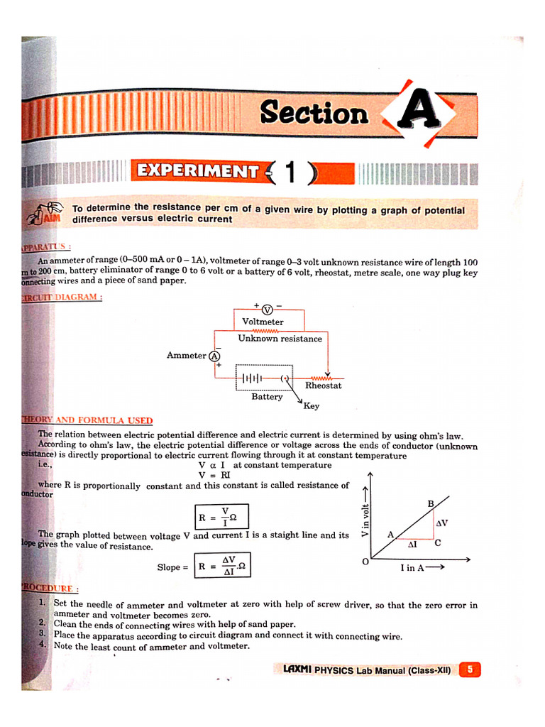 12th Physics Practical Manual | PDF