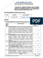 Revised Syllabus For Technical Posts On 11.10.2023