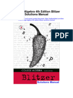 Instant Download College Algebra 4th Edition Blitzer Solutions Manual PDF Full Chapter