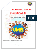 Planejamento Anual Maternal Ii: Umei "José Maurício Zampa"