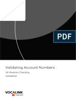 Validating Account Numbers Uk Modulus Checking v7 60