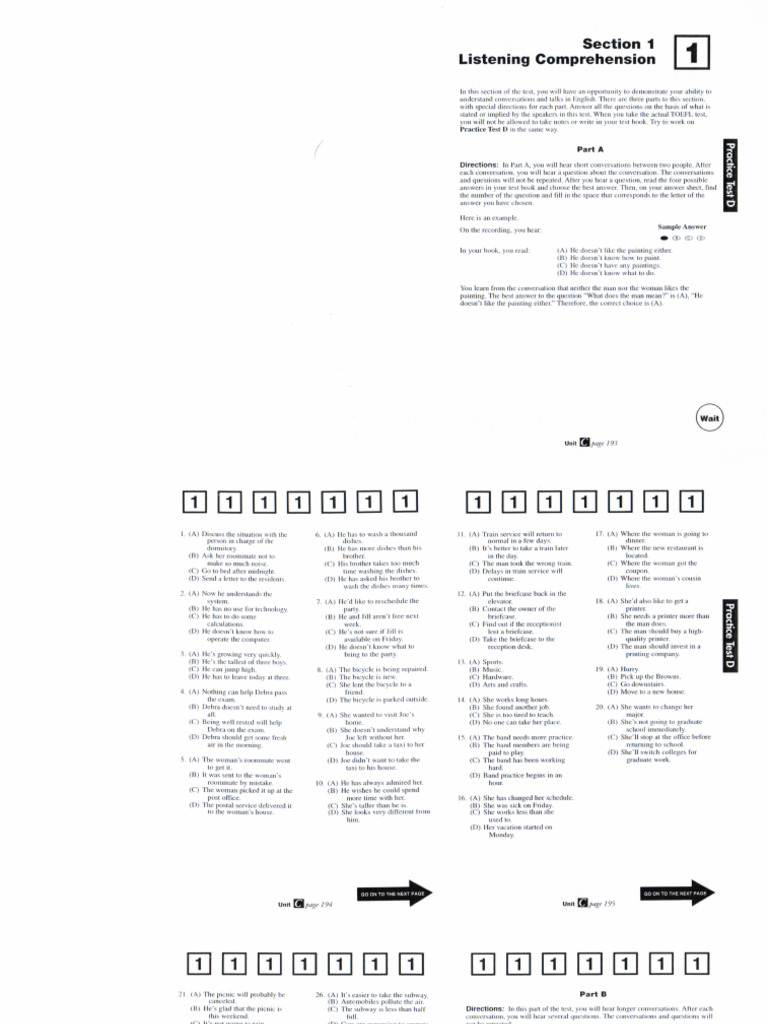 Toefl Ets Listening Practice Test D Pdf