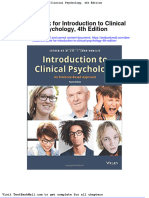 Full Download Test Bank For Introduction To Clinical Psychology 4th Edition PDF Full Chapter