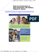 Full Download Test Bank For Introduction To Communication Disorders 6th Edition Robert e Owens PDF Full Chapter