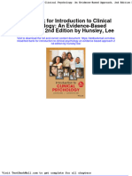 Full Download Test Bank For Introduction To Clinical Psychology An Evidence Based Approach 2nd Edition by Hunsley Lee PDF Full Chapter