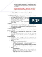 Reflexões Sobre A Preparação Vocal Do Ator