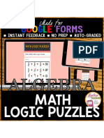 GOOGLEFORMSAlgebra1MathLogicPuzzles 1